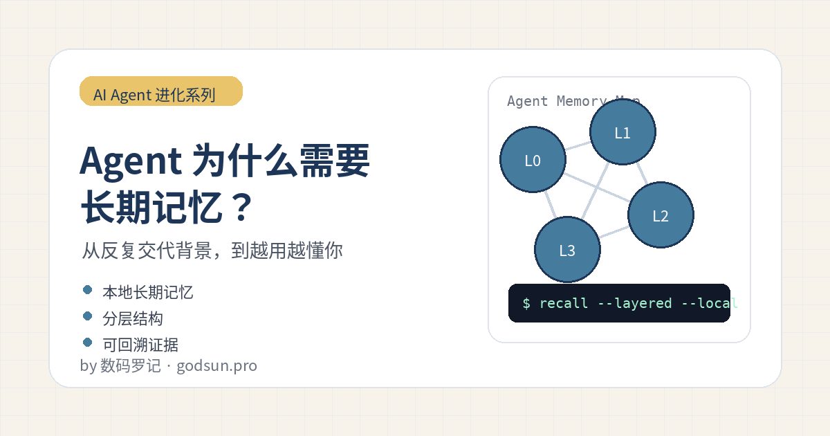 Agent 为什么需要长期记忆？从反复交代背景说起