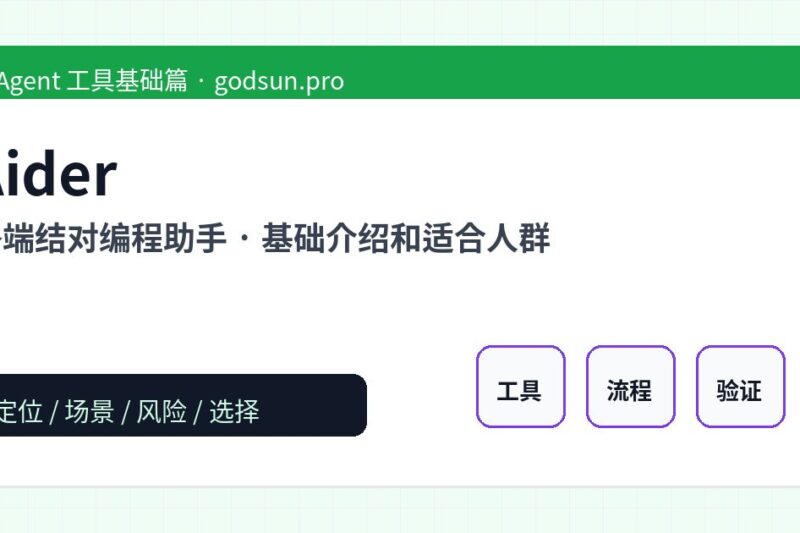Aider 是什么？终端结对编程助手的基础介绍和适合人群