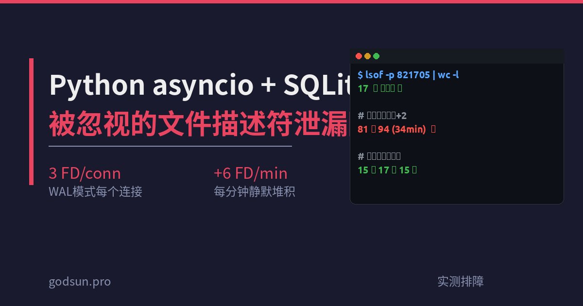 Python asyncio + SQLite FD泄漏