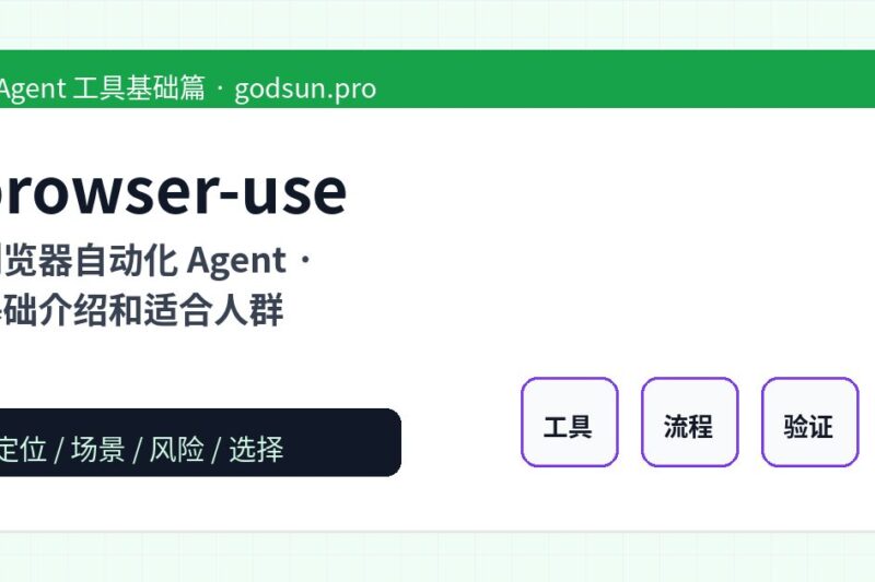 browser-use 是什么？浏览器自动化 Agent的基础介绍和适合人群