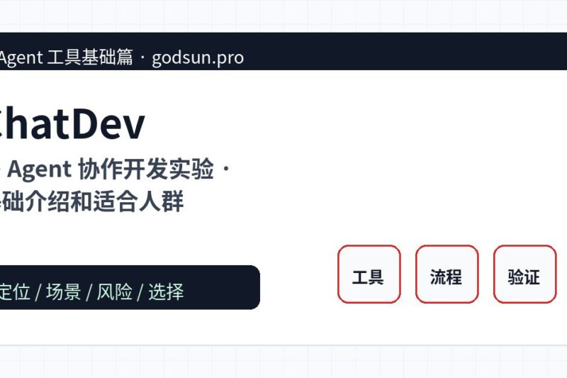ChatDev 是什么？多 Agent 协作开发实验的基础介绍和适合人群