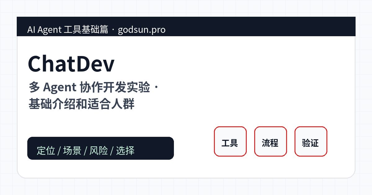 ChatDev 基础介绍封面