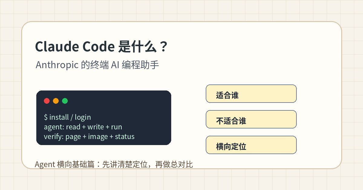 Claude Code 是什么？Anthropic 的终端 AI 编程助手适合谁