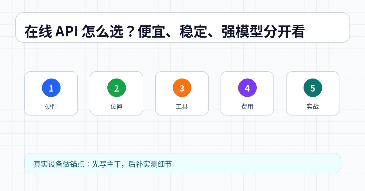 在线 API 怎么选？便宜、稳定、强模型分开看