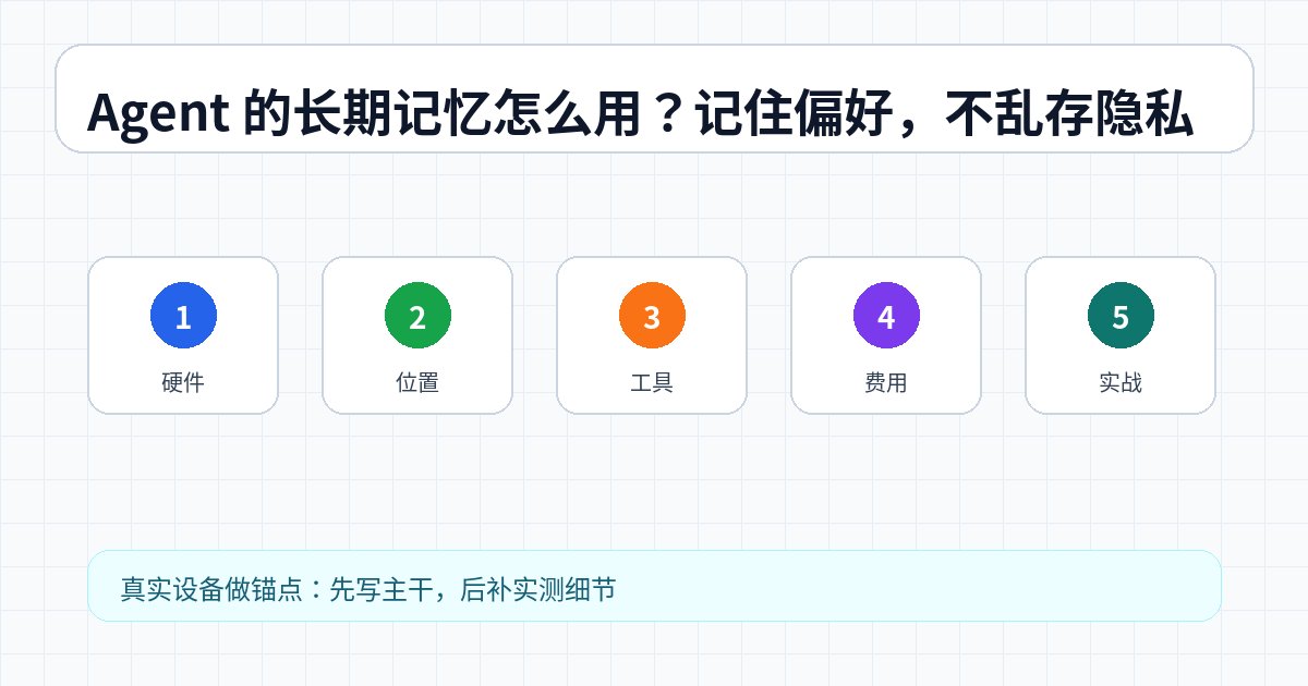 Agent 的长期记忆怎么用？记住偏好，不乱存隐私