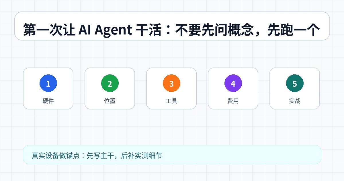 第一次让 AI Agent 干活：不要先问概念，先跑一个小任务