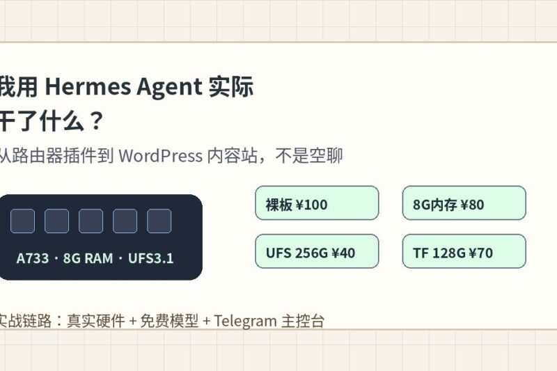 我用 Hermes Agent 实际干了什么？从写网站到管路由器的真实工作流
