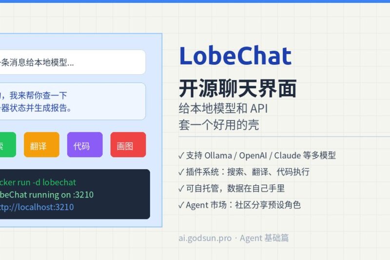 LobeChat 是什么？给本地模型和 API 套一个好用的开源聊天界面