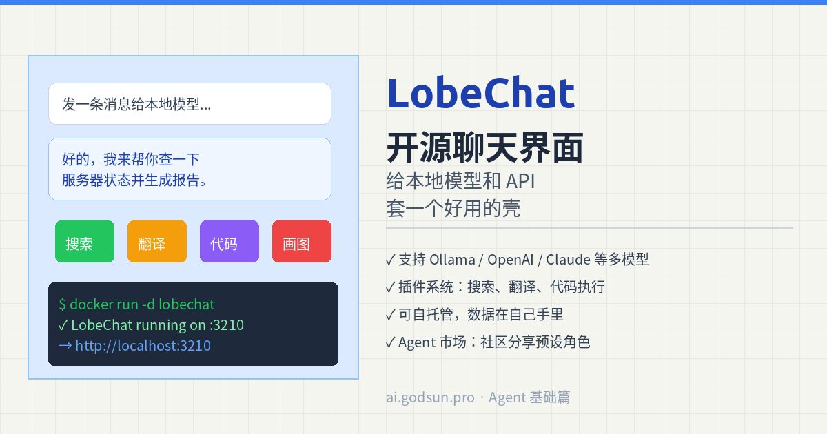 LobeChat 是什么？给本地模型和 API 套一个好用的开源聊天界面