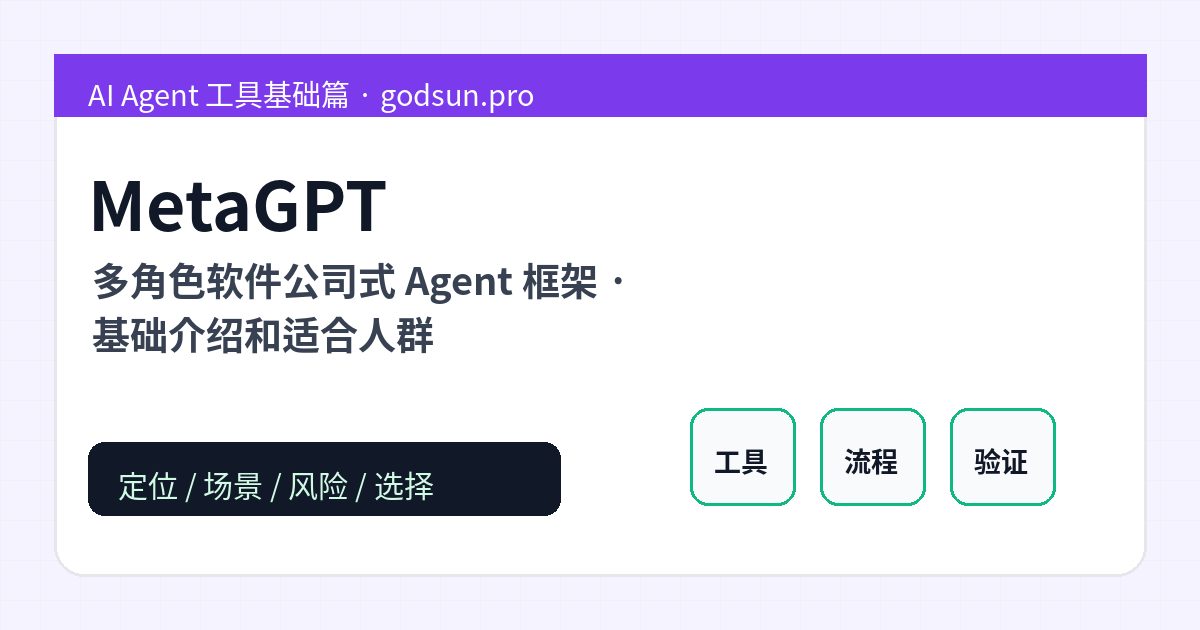 MetaGPT 是什么？多角色软件公司式 Agent 框架的基础介绍和适合人群