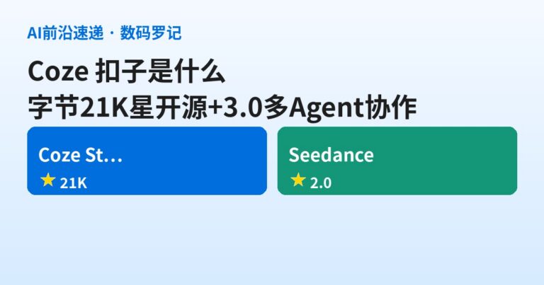 Coze（扣子）是什么？字节21K星开源+3.0多Agent协作，国内最顺手的Agent平台（基础篇）