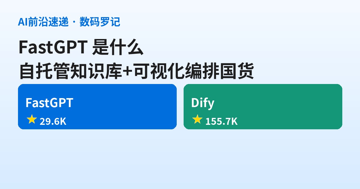 FastGPT 是什么：国产自托管的”知识库+Agent 编排”开源平台妙在哪