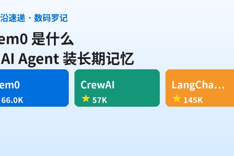 mem0 是什么？6.6万星的 Agent 长期记忆层，给 AI 装上“记性”（基础篇）