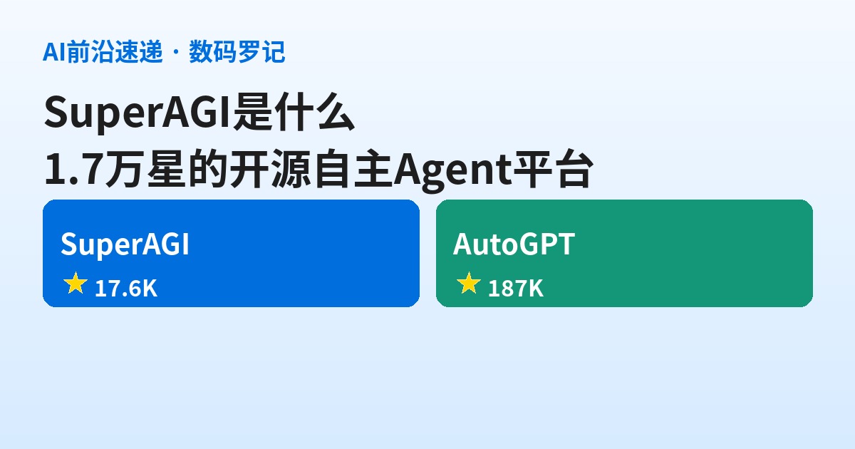 SuperAGI是什么？1.7万星的开源自主Agent平台，GUI+工具市场+多Agent并发一次配齐（基础篇）