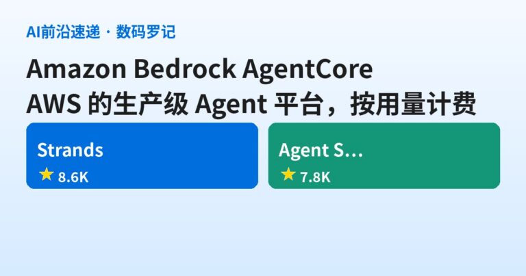 Amazon Bedrock AgentCore 是什么？AWS 的生产级 Agent 平台，十二个组件各记各的账（基础篇）
