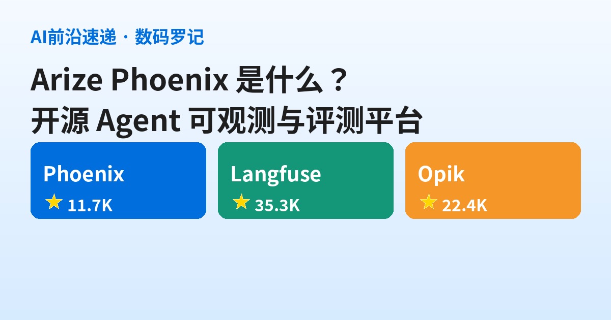Arize Phoenix 是什么？1.17万星的开源 Agent 可观测平台，OTel 原生但不是真开源（基础篇）