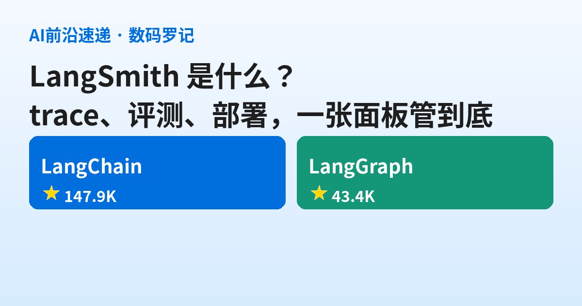 LangSmith 是什么？从 trace 到自动改进的横向 Agent 平台，14.8 万星 LangChain 的商业化主力（基础篇）