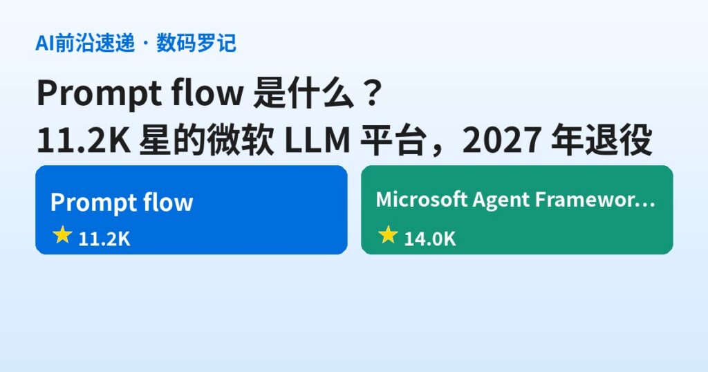 Prompt flow 是什么？11.2K 星的微软 LLM 应用开发平台，官方已挂 2027 年退役牌（基础篇）