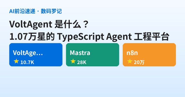 VoltAgent 是什么？1.07万星的 TypeScript Agent 工程平台，把可观测一起给你（基础篇）